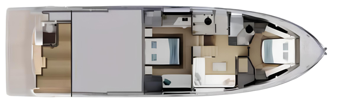 Нижняя палуба Majesty 60 3 | MARINEPOINT Нижняя палуба 3