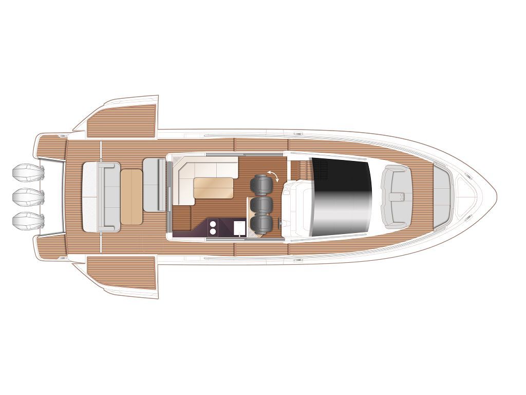 Главная палуба Princess C48 deck saloon 1 | MARINEPOINT Главная палуба 1