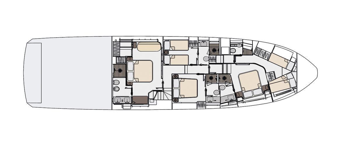 Нижняя палуба Azimut 78 2020 3 | MARINEPOINT Нижняя палуба 2020 3