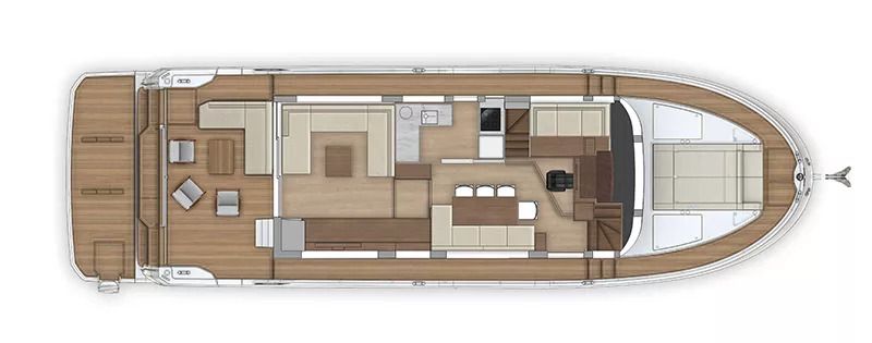 Главная палуба BENETEAU Grand Trawler 63 2 | MARINEPOINT Главная палуба 2