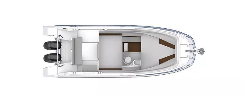 Нижняя палуба Beneteau Flyer 9 SPACEdeck 2 | MARINEPOINT Нижняя палуба 2