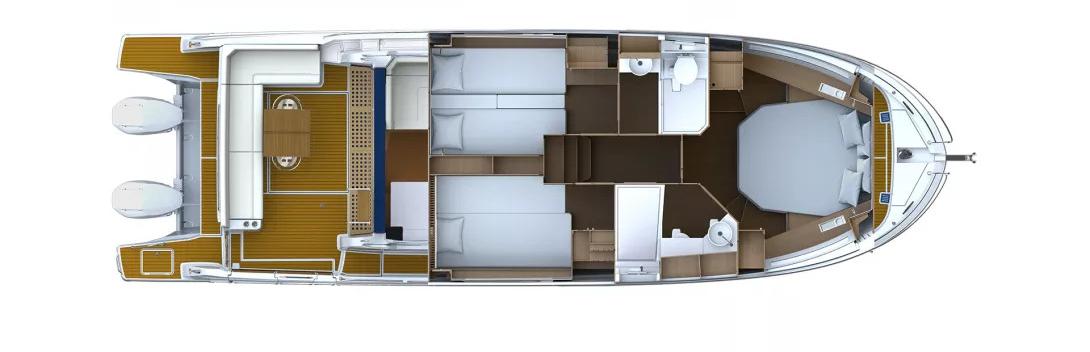Нижняя палуба Beneteau Antares 12 3 | MARINEPOINT Нижняя палуба 3