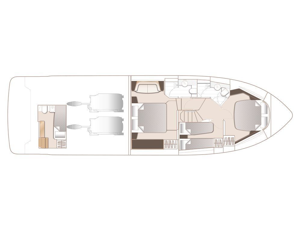 Нижняя палуба Princess F54 3 | MARINEPOINT Нижняя палуба 3