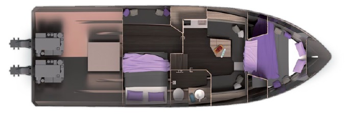 Нижняя палуба-вар 2 Galeon 365 HTS 3 | MARINEPOINT Нижняя палуба-вар 2 3