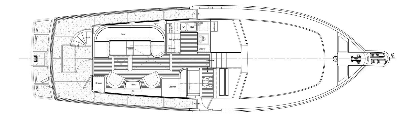 Главная палуба Selene 50 Voyager Sedan 2 | MARINEPOINT Главная палуба 2