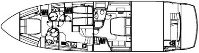 Нижняя палуба SUNSEEKER MANHATTAN 60 2008 3 | MARINEPOINT Нижняя палуба 2008 3
