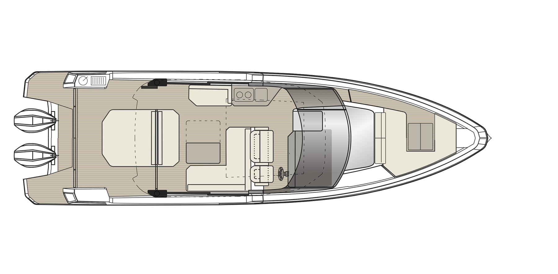Главная палуба Saxdor 400 GTC 1 | MARINEPOINT Главная палуба 1
