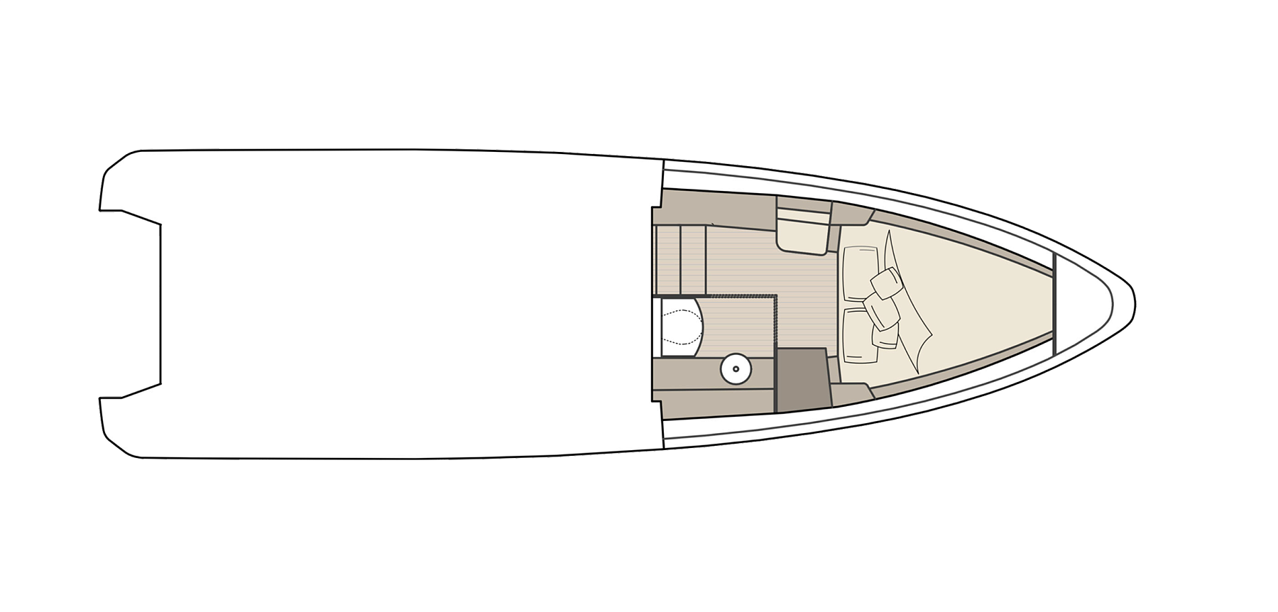 Нижняя палуба Saxdor 320 GTC 2 | MARINEPOINT Нижняя палуба 2
