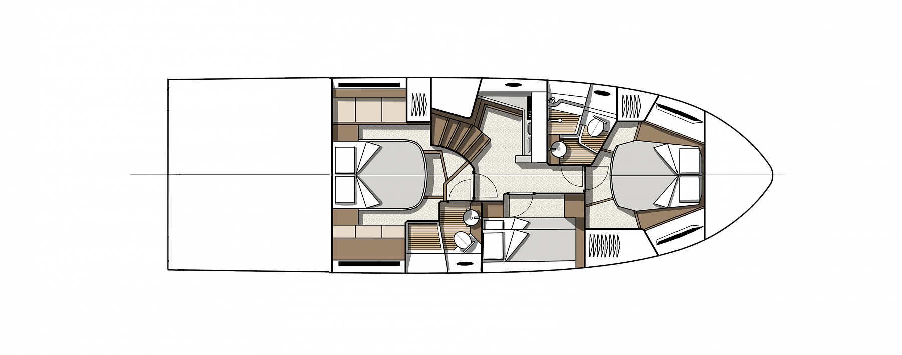 Нижняя палуба 2 Beneteau Gran Turismo 45 4 | MARINEPOINT Нижняя палуба 2 4