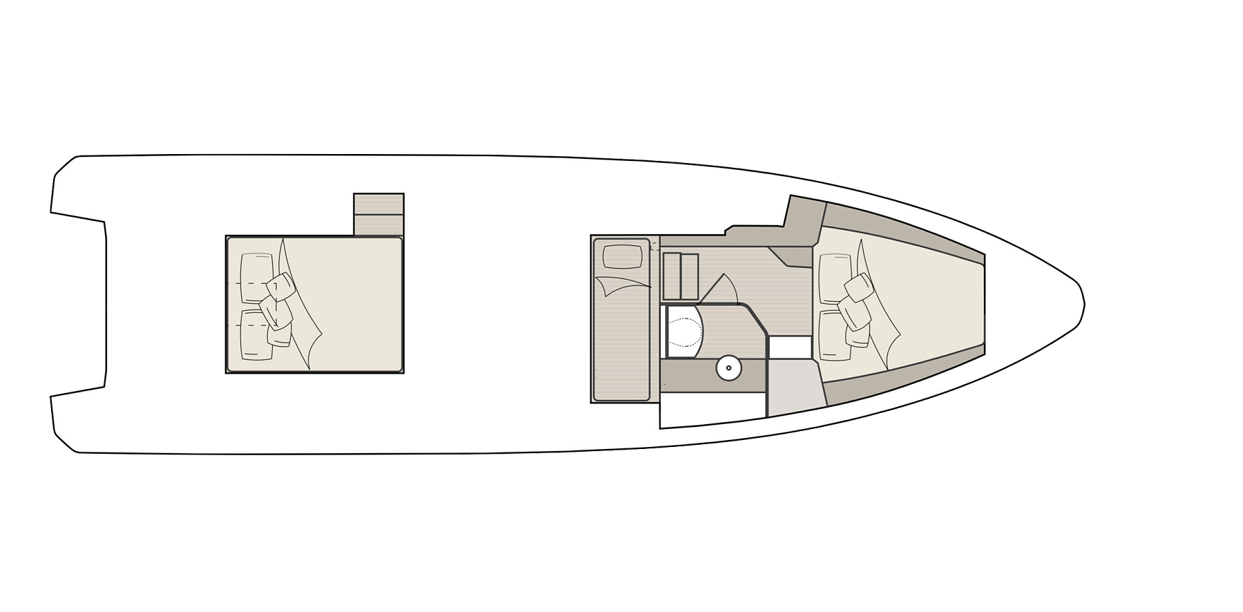 Нижняя палуба Saxdor 400 GTC 3 | MARINEPOINT Нижняя палуба 3