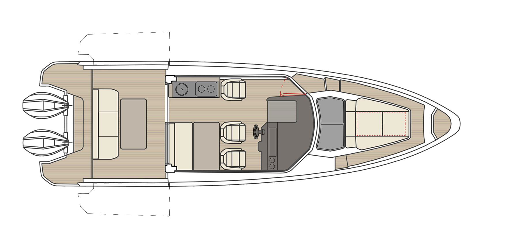 Главная палуба Saxdor 320 GTC 1 | MARINEPOINT Главная палуба 1