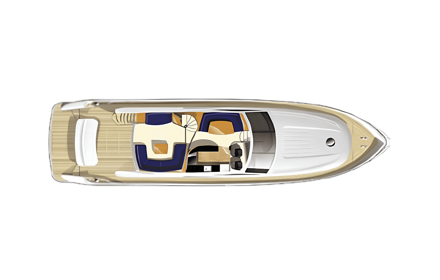 Главная палуба Princess 67 2008 2 | MARINEPOINT Главная палуба 2008 2