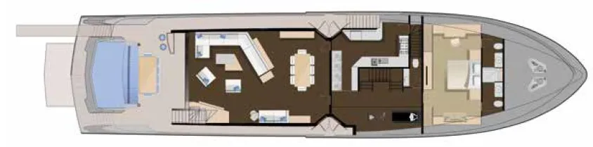 Главная палуба Numarine 32XP 3 | MARINEPOINT Главная палуба 3