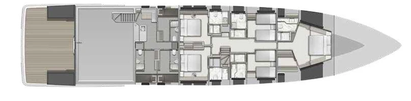 Верхняя палуба Majesty 120 2 | MARINEPOINT Верхняя палуба 2