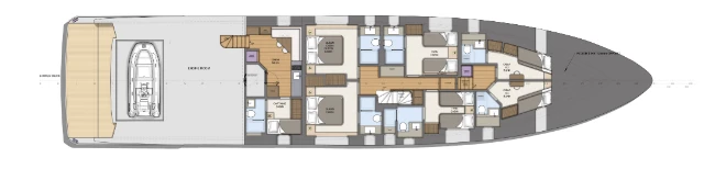 Нижняя палуба Majesty 100 Terrace 4 | MARINEPOINT Нижняя палуба 4