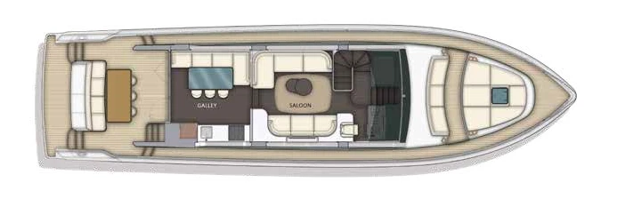 Главная палуба Majesty 62 2 | MARINEPOINT Главная палуба 2