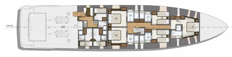 Нижняя палуба Majesty 111 4 | MARINEPOINT Нижняя палуба 4