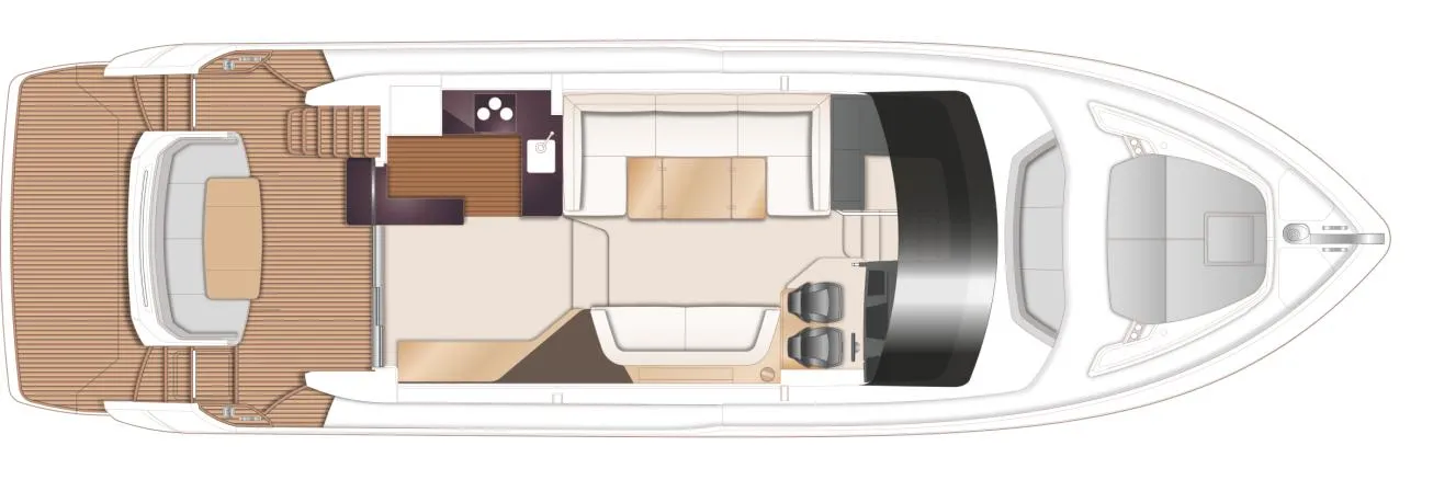 Верхняя палуба PRINCESS F55 2 | MARINEPOINT Верхняя палуба 2