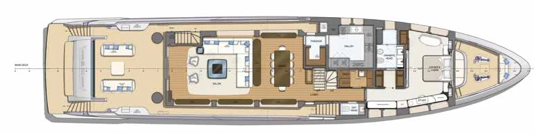 Главная палуба Majesty 111 3 | MARINEPOINT Главная палуба 3