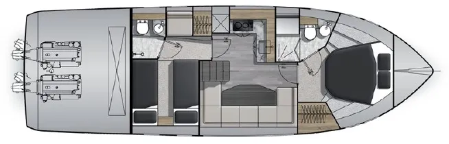 Нижняя палуба Galeon 405 HTS 2 | MARINEPOINT Нижняя палуба 2