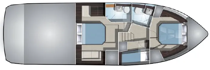 Нижняя палуба Galeon 470 SKYDECK 3 | MARINEPOINT Нижняя палуба 3