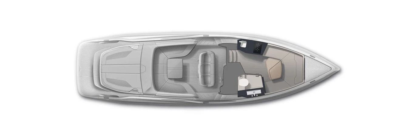 Нижняя палуба Princess R35 2021 2 | MARINEPOINT Нижняя палуба 2021 2
