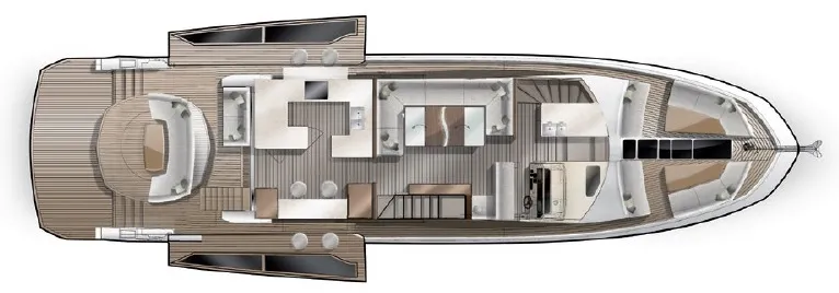 Главная палуба Galeon 650 SKYDECK 2 | MARINEPOINT Главная палуба 2