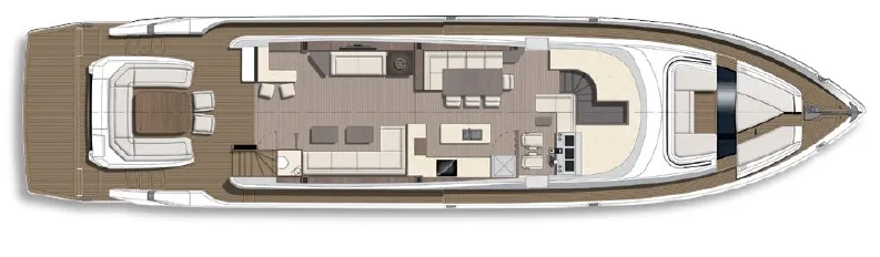 Главная палуба Galeon 800 FLY 1 | MARINEPOINT Главная палуба 1