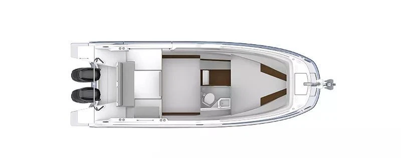 Нижняя палуба Beneteau Flyer 9 SPACEdeck 2 | MARINEPOINT Нижняя палуба 2