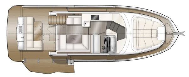 Главная палуба Galeon 400 Fly 2024 2 | MARINEPOINT Главная палуба 2024 2