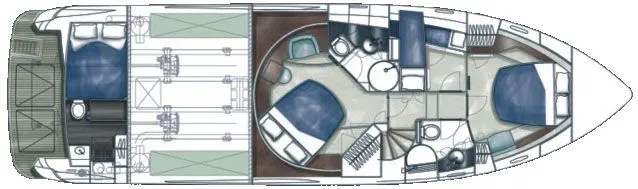 Нижняя палуба GALEON 530 FLY 2008 3 | MARINEPOINT Нижняя палуба 2008 3