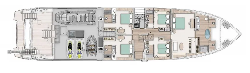 Главная палуба Benetti B.Yond 37M 2 | MARINEPOINT Главная палуба 2