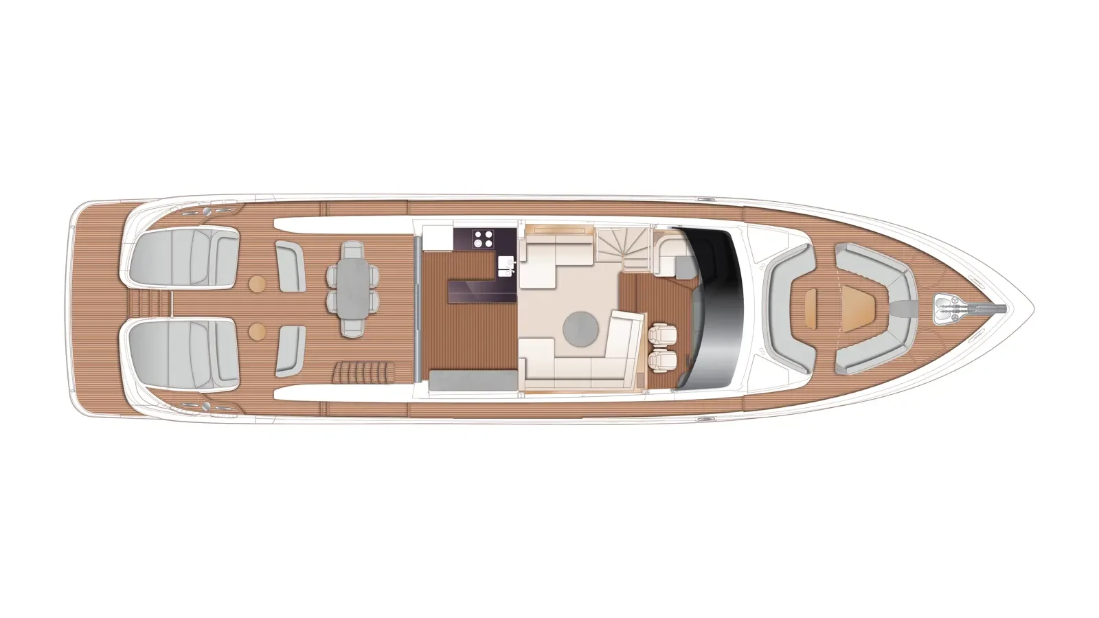 Главная палуба PRINCESS S80 2 | MARINEPOINT Главная палуба 2
