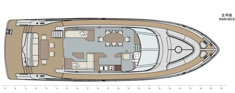 Главная палуба AQUITALIA 68 2024 2 | MARINEPOINT Главная палуба 2024 2