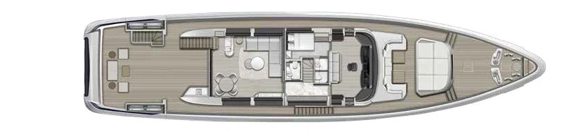 Нижняя палуба Majesty 120 4 | MARINEPOINT Нижняя палуба 4