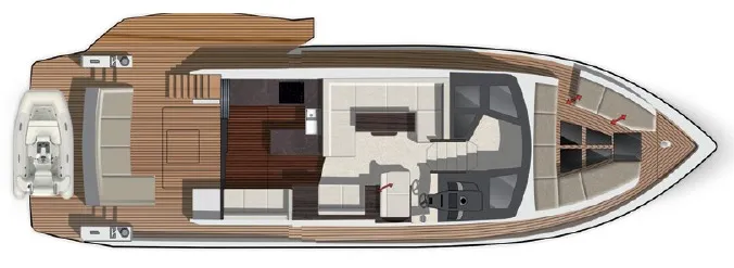 Главная палуба Galeon 500 FLY 1 | MARINEPOINT Главная палуба 1