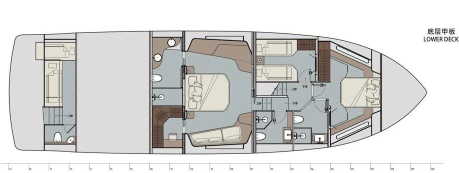 Нижняя палуба AQUITALIA 68 2024 3 | MARINEPOINT Нижняя палуба 2024 3