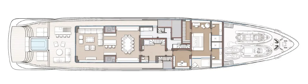 Главная палуба Benetti B.Century 55M 2 | MARINEPOINT Главная палуба 2