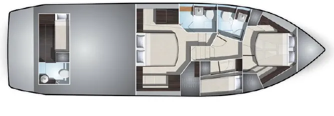 Нижняя палуба Galeon 500 FLY 2 | MARINEPOINT Нижняя палуба 2