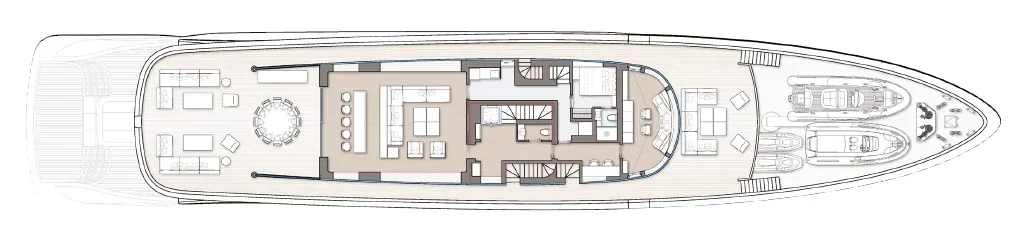 Верхняя палуба Benetti B.Century 55M 1 | MARINEPOINT Верхняя палуба 1